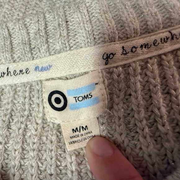 Toms Women's Cream Crew Neck Sweater Medium - Picture 2 of 6
